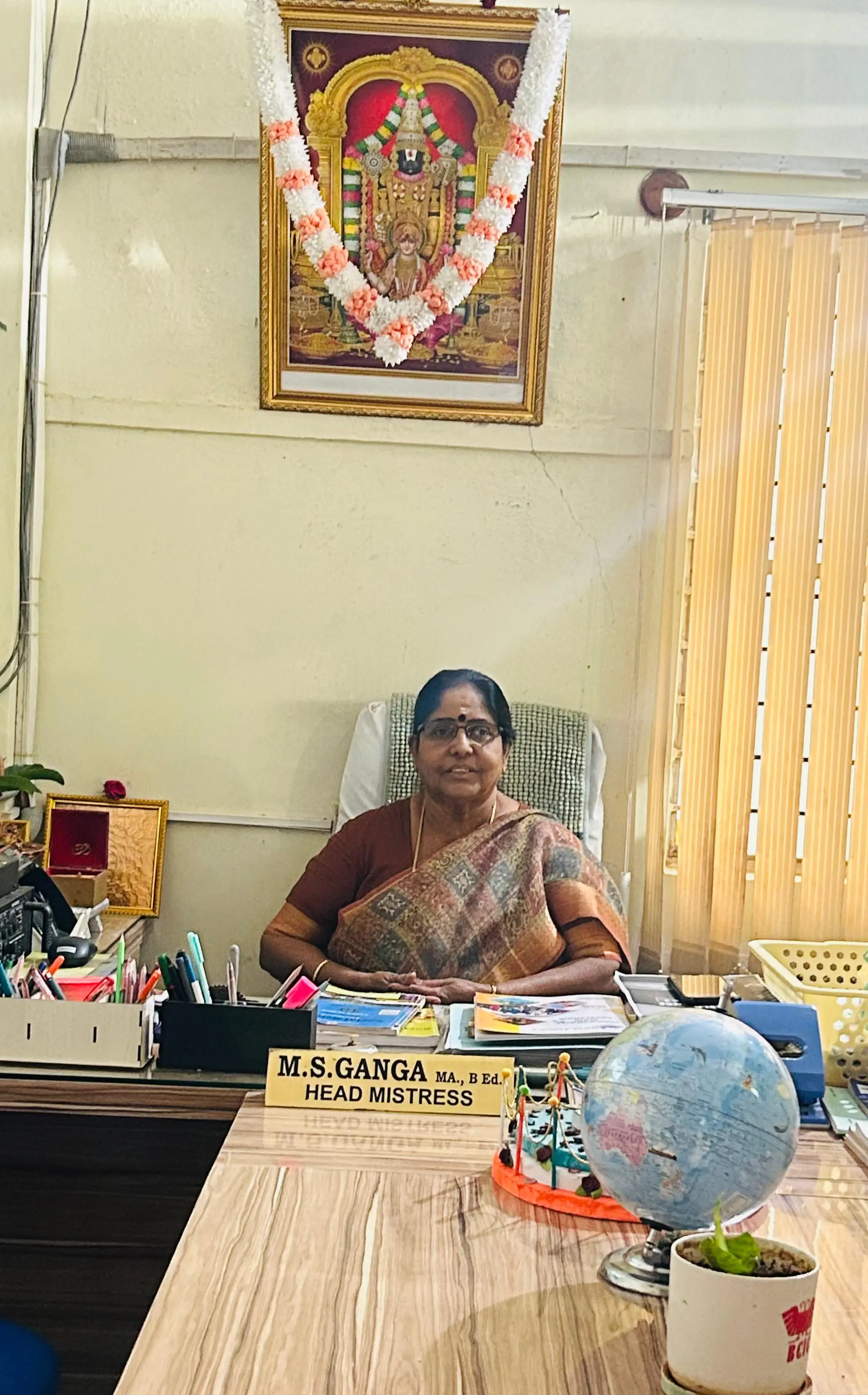 Smt. M.S. Ganga, Founder and Principal of SES